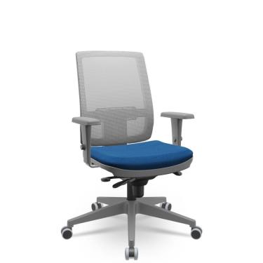 Imagem de Cadeira Brizza Presidente Grafite Azul S/apoio