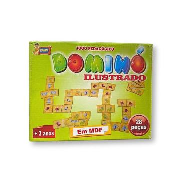 Imagem de Jogo De Dominó Pedagógico Ilustrado Modelo Insetos