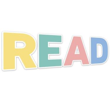 Imagem de Cartaz de leitura pastel para sala de aula, quadro de avisos, cartazes, letreiro pastel, material de decoração de parede para professores, estudantes, sala de leitura, centro escolar, biblioteca