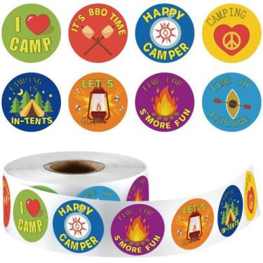 Imagem de Adesivos Geyoga I Love Camp Travel Camping 1000 unidades para crianças