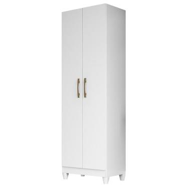 Imagem de Armário Multiuso Lavanderia 55cm 2 Portas Staxx Branco Z17 - Mpozenato