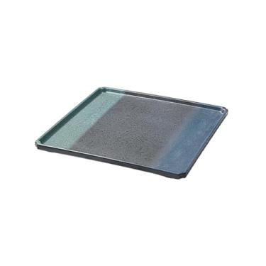 Imagem de Prato de estilo japonês retrô simples listrado delicado quadrado durável - prato quadrado de renda de 20 cm