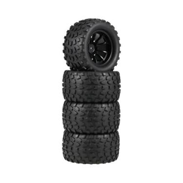 Imagem de Pneus De Caminhão RC Big Foot De 12mm Com Cubos Sextavados, 28 Com Ins