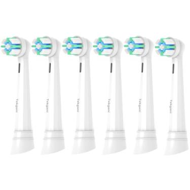 Imagem de Tekgani Cabeças de substituição de escova de dentes compatíveis com escova de dentes elétrica Oral B iO, para refil de cabeça de escova de dentes iO 2 3 4 5 6 7 8 9 10 séries, pacote com 6