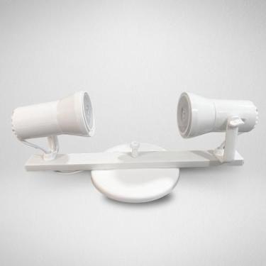 Imagem de Spot Trilho Duplo Sobrepor Direcionável Led Luminaria para 2 lampadas 