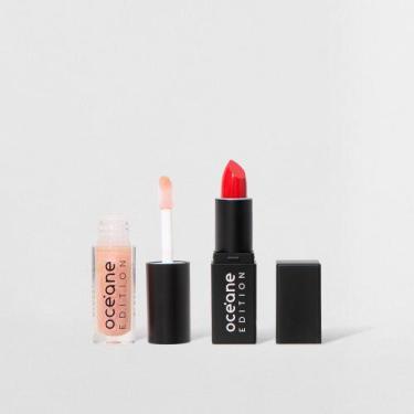 Imagem de Kit Mini Batom Vermelho Semi-Matte + Mini Brilho Labial Transparente O