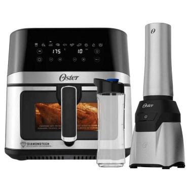 Imagem de Kit Fritadeira Diamondtech 7,5L E Blender Power Inox 2 Jarras Oster 220V