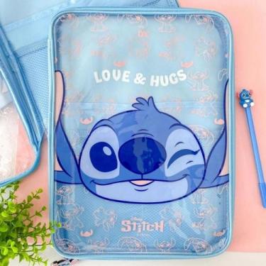 Imagem de Pasta Universitária grande c/bolso interno lilo Stitch Dac
