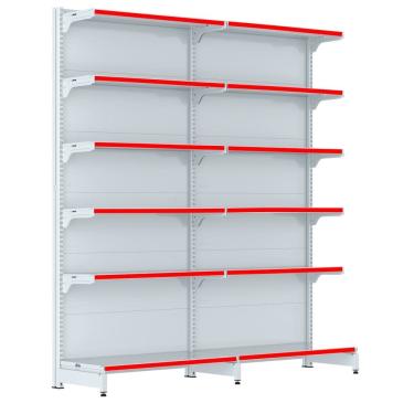 Imagem de Gondola Parede 202 Fit Farmacia Ate 2 Metros Branco Pe Verme