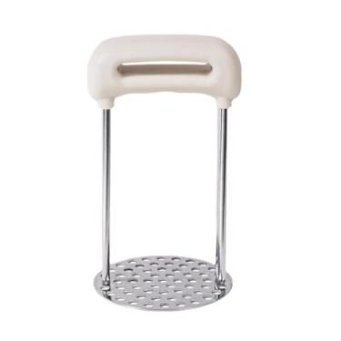 Imagem de Ioensy Amassador de batatas, amassador de alimentos, fácil de limpar, utensílio de cozinha portátil, espremedor de batatas, manual para ovos, Branco