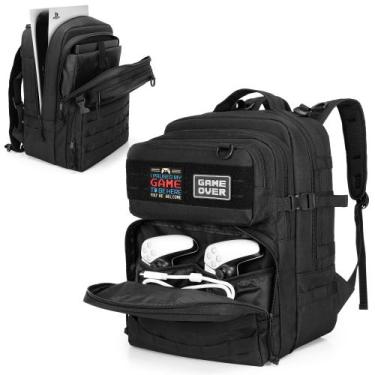 Imagem de Mochila de console de jogos PGmoon Tactical para PS5/PS4 com acessório