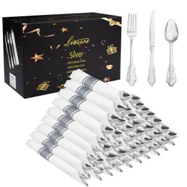 Imagem de Conjunto de talheres Liacere 400 unidades com guardanapos para 100 con