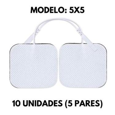 Imagem de Eletrodo Adesivo 5x5 TENS/FES Fisioterapia Tensão Massagem Auto Adesiv