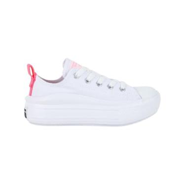 Imagem de Tênis Converse All Star Move Infantil Ox - Cano baixo, Original, Confortável, Ideal para o dia a dia, Estilo Clássico (Branco/Rosa, BR, Criança de 4 a 8 anos, Numérico, 28)