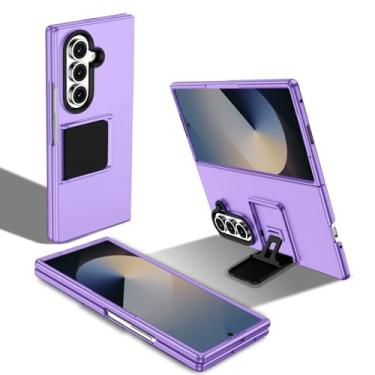 Imagem de Asuwish Capa de celular para Samsung Galaxy Z Fold 7 com suporte de suporte, fina, protetora, traseira rígida, híbrida, proteção à prova de choque, acessórios robustos para celular ZFold Z7 G Fold7 7Z