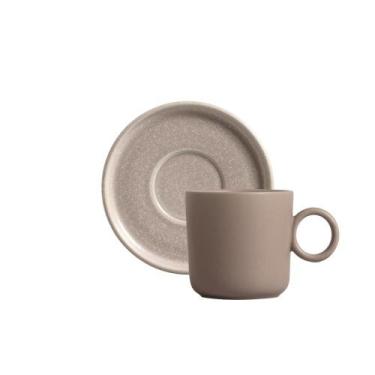 Imagem de Conjunto com 12 Xícaras de Chá com Pires Basic Sandy 150ml - Porto Bra