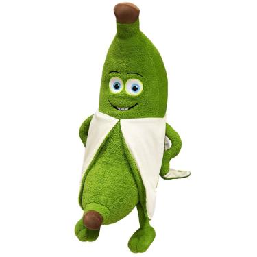 Imagem de Boneca engraçada de desenho animado recheada de banana verde de brinquedo de pelúcia 45 cm