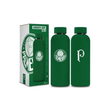 Imagem de Garrafa termica grip 500ml emborrachado times - palmeiras - Brasfoot P
