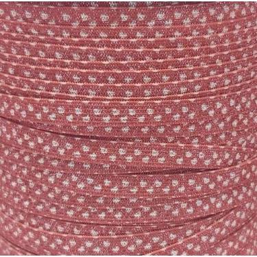 Imagem de 5 metros Elástico Lurex Especial 7mm Poá Vermelho Branco 3693 005 enca