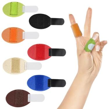 Imagem de 7 peças de talas de dedo de gatilho: Kit de suporte de tala de dedo com 7 alças únicas, alisador de dedo para quebrar/alisar/artrite, serve para polegar/meio/anel/indicador/dedo mindinho