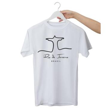 Imagem de Camieta Unissex 100% Algodao Rio De Janeiro Brasil - kyros, Branco, G