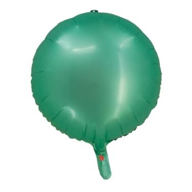 Imagem de BALAO CROMADO REDONDO C/CANUDO VERDE MENTA 18"