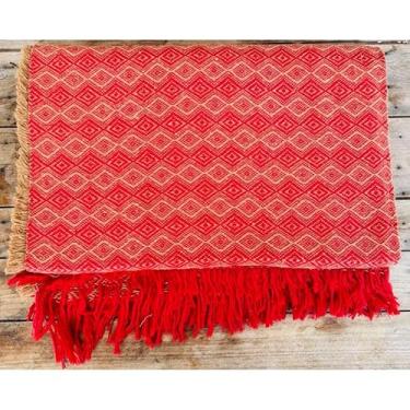 Imagem de Manta para Sofá King Luxo Decorativa Algodão - Cobertor de Sofá Elegante para Sala e Quarto (TAMBAB 2.4x1.8 VERMELH CARAMEL)