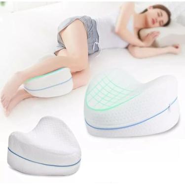 Imagem de Travesseiro Almofada Para Pernas E Pés Ortopédico Para Postura Dormir