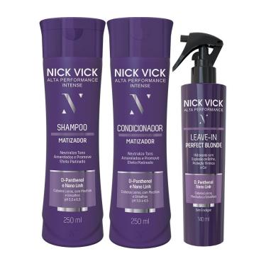 Imagem de Kit Nick Vick Matizador Shampoo Cond E Leite Condicionante
