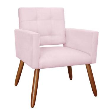 Imagem de Poltrona Decorativa Camila Suede Cores Variadas - DS Estofados, Rosa B