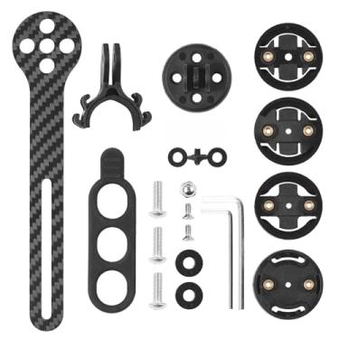 Imagem de Suporte para Computador de Bicicleta na Frente do Guidão Bicicletas Extensão Dispositivos Eletrônicos Luzes Câmeras Medidores Milhas