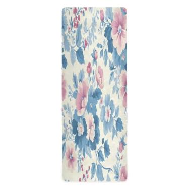 Imagem de Wassud Bouquets (2) tapete de ioga dobrável tapete de exercício de academia antiderrapante para mulheres e homens tapete de fitness de piso de pilates com bolsa de armazenamento 180 cm x 66 cm