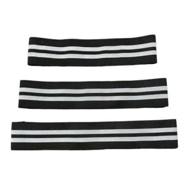 Imagem de Kit 3 Hip Bands Elastico Forte - Faixas Elastica - Mini Band de Três Intensidades Confortavel(PRETO)