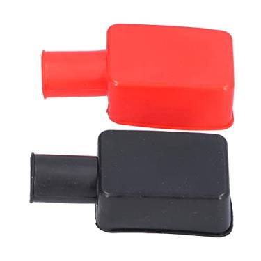 Imagem de aqxreight Capas de Terminal de Bateria Botas de Borracha Protetoras para Postes Positivos e Negativos Ajuste Universal para Carros e Barcos, Tampas Isolantes Antidesgaste Resistentes Ao Calor à