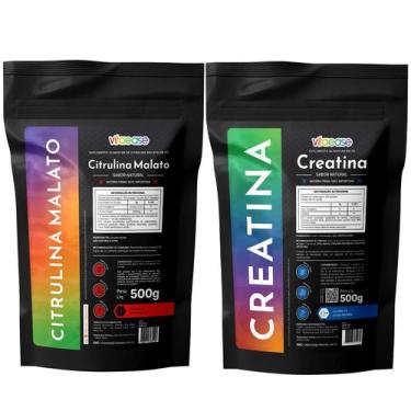 Imagem de Combo Citrulina Malato 250g Creatina 300g  PréTreino em Pó  Suplemento