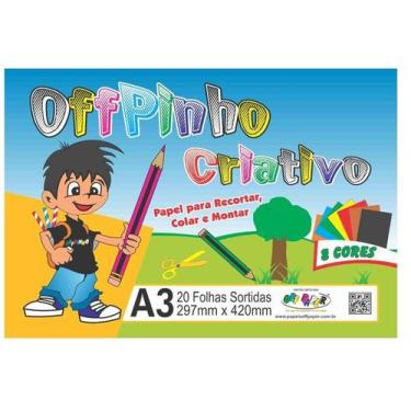 Imagem de Bloco para educacao artistica offpinho criativo a3 120g 20fl pacote co