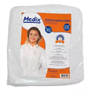 Imagem de Avental Descartável Manga Longa 40g - Kit Com 50 Un Medix