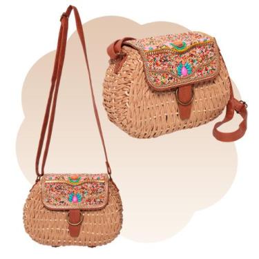 Imagem de Bolsa De Praia Pequena Feminina Verão Artesanal Elegante - Plike