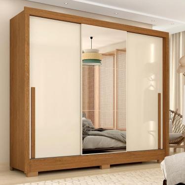 Imagem de Guarda Roupa Casal 3 Portas Correr 1,80m Isabela Prime Cinam/off - M.a