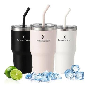 Imagem de Copo Térmico Inox 600Ml Anti-Vazamento: Café/Chá Gelado/ Ro