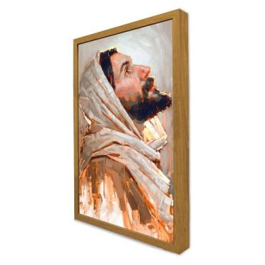 Imagem de Quadro Decorativo Jesus Cristo Luz Divina em Moldura Caixa - TaColado,
