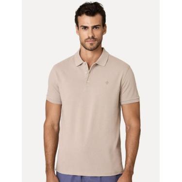 Imagem de Polo Dudalina Piquet Essentials Cotton Basica Modal Cáqui Claro 77.43.