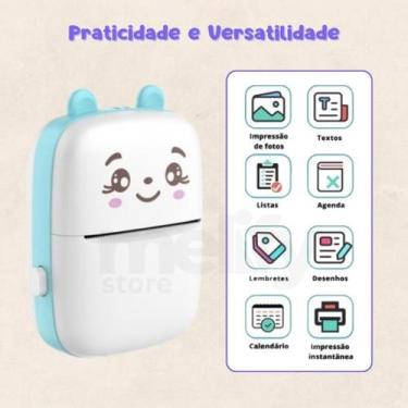 Imagem de Mini Impressora Térmica Portátil De Bolso Impressão Sem Fio Fotos Nota