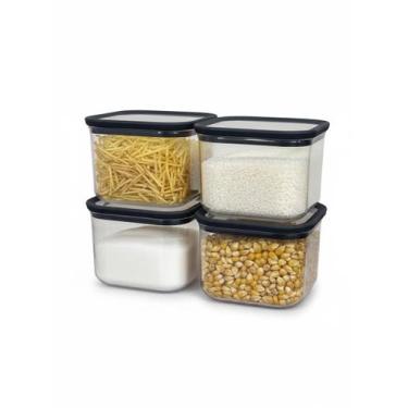 Imagem de Kit 4 Pote Hermético Acríico Organizadores Geladeira 500 ML - 123 Orga