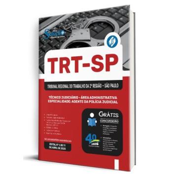 Imagem de Apostila TRT-SP - Técnico Judiciário - Área Administrativa - Especiali