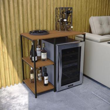 Imagem de Bancada Alta para Adega/Cervejeira 90,5cm em Estilo Industrial LI044 K