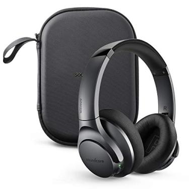 Imagem de Anker Soundcore Life Q20 fones de ouvido Bluetooth com estojo de viagem, cancelamento de ruído ativo híbrido, reprodução de 40H, fones de ouvido circum-auriculares sem fio para viagem,