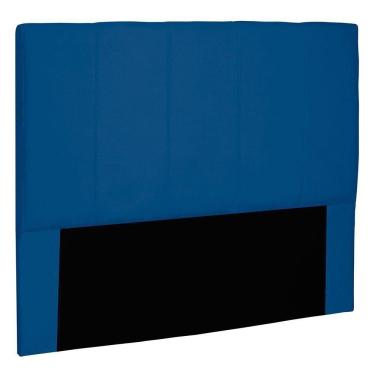 Imagem de Cabeceira Casal 1,40m Ravenna Suede Azul Marinho