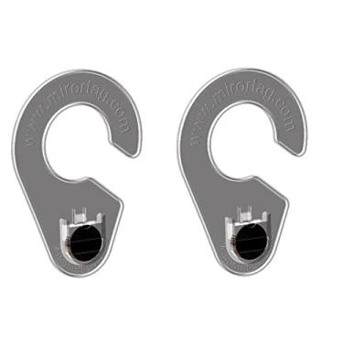 Imagem de Gancho de segurança JL para MirorTag – gancho adicional para vários carros para usar suportes Mirortag para estacionamentos com capa de mão – 2 inclusos