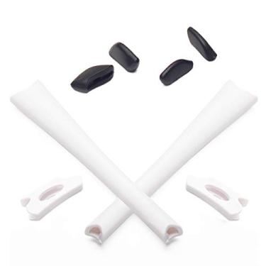 Imagem de Mryok Kits de substituição de fones de ouvido para óculos de sol Oakley Flak Jacket/Flak Jacket XLJ/Flak Jacket Asian Fit - Branco